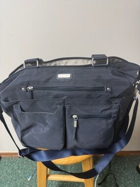 Baggallini Navy Blue Multi-Pocket Crossbody Tote